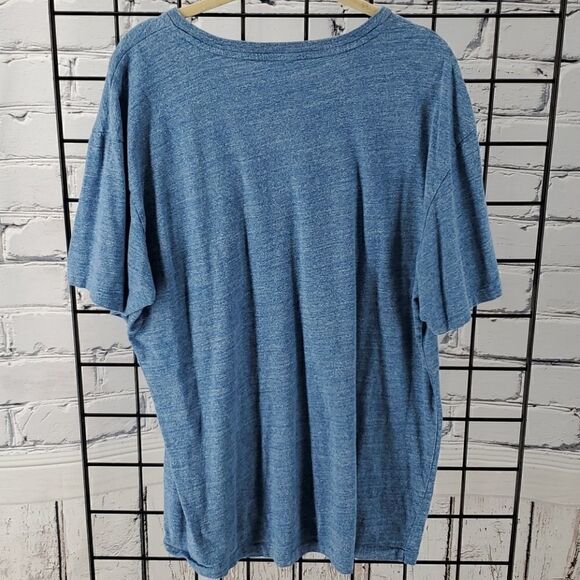 Polo Vneck Tee Tshirt L Blue - Picture 6 of 6
